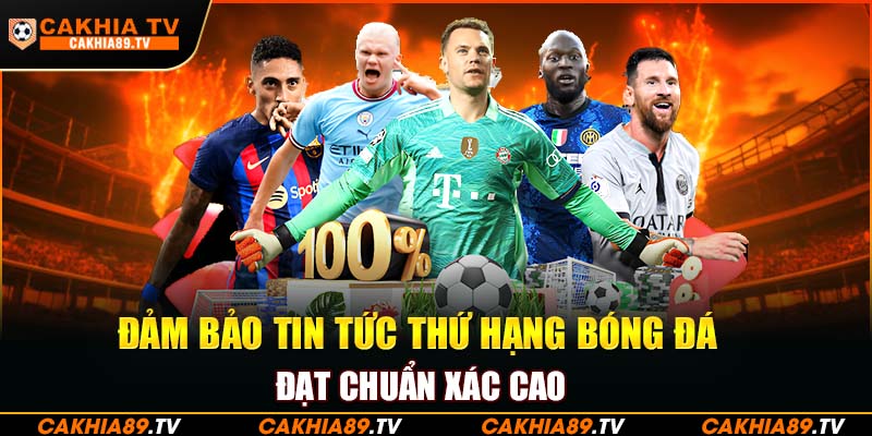 Đảm bảo tin tức thứ hạng bóng đá đạt chuẩn xác cao 